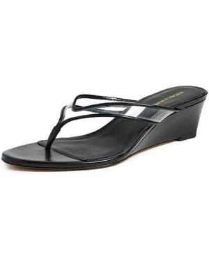 Veronica Beard Clea Jelly Wedge Sandals - Black