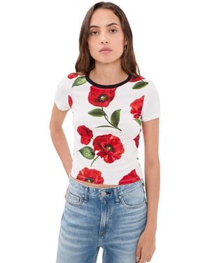 Alice + Olivia Onie Baby Ringer Tee - Red