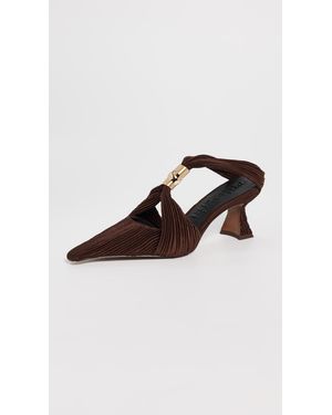 サンダル・ミュール Cult Gaia Ada 50Mm Woven Mules Cult Gaia Ada Raffia Kitten-Heel Slide Sandals | Neiman Marcus