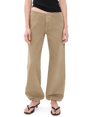 Still Here Low Rise Sport Jeans - Natural