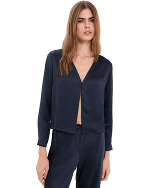 Asher Val Satin Blouse - Blue