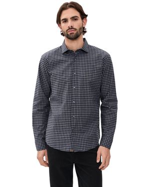 Billy Reid Plaid Check Hutcheson Sport Shirt - Blue