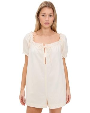 Free People Daisy Denim Babydoll Romper - Multicolor