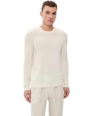 Onia Crew Neck Cashmere Sweater - White