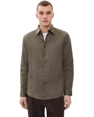 Theory Irving Relaxed Linen Shirt - Brown