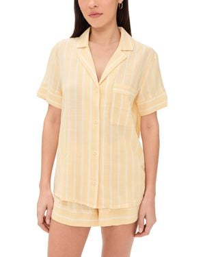 Eberjey Nautico Shortie Pajama Set - Orange