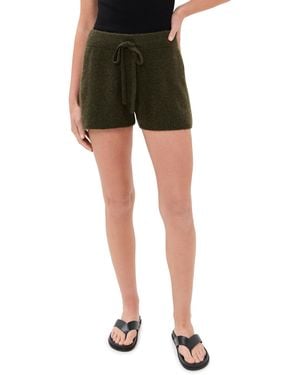 The Elder Statesman Heavy Cashmere Lounge Shorts - Black