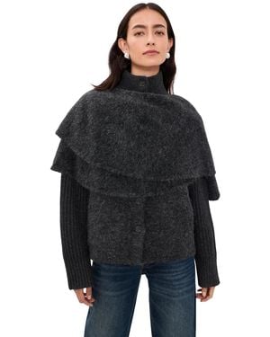 FRAME The Wrap Cape Coat - Black