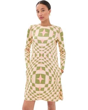 La DoubleJ Slinky Mini Swing Dress - Natural