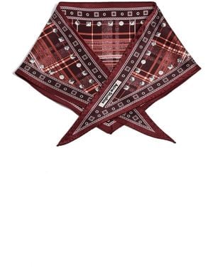 Acne Studios Volta Triangle Check Scarf - Red