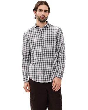 Billy Reid Mixed Plaid Hutcheson Sport Shirt - Multicolor