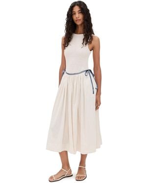 Free People Nightingale Solid Midi Dress - White