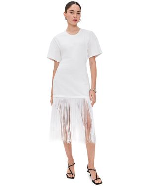 Pixie Market Fringe Cotton Tee Dress - Black