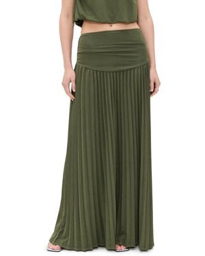 Lioness Field Of Dreams Maxi Skirt - Green