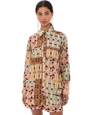 Zimmermann Fairlight Geometric Relaxed Shirt - Multicolor