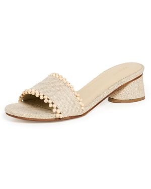 Kaanas Cairo Asymmetric Linen Heels - Black
