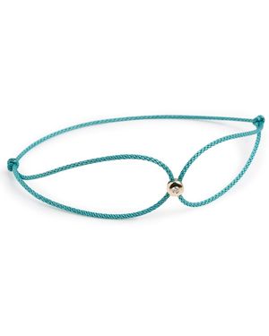 EF Collection 14K Diamond Dot Cord Bracelet - Blue