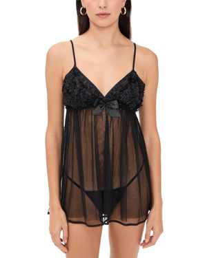 Flora Nikrooz Bellflower Slip Dress - Black