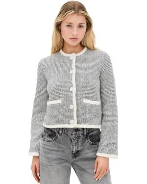 La Ligne Boucle Cardigan Jacket - Grey
