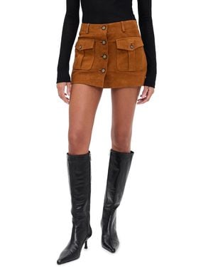 THE GARMENT Suede Mini Skirt - Black