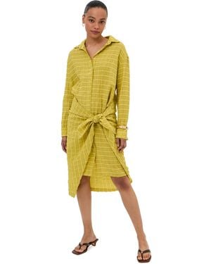 Le Bos Hollis Checked Dress - Yellow