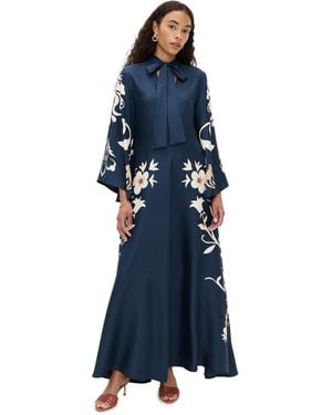 La DoubleJ Magnifico Silk Dress - Blue