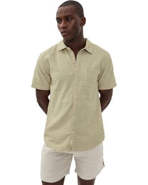 Marine Layer Classic Stretch Selvage Shirt - Natural