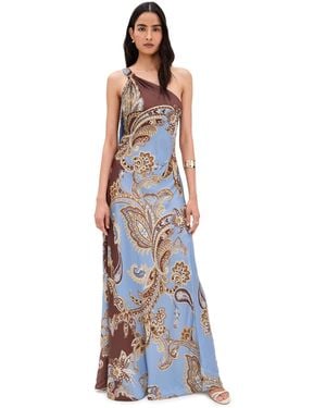 open lace back dress Isadora One-Shoulder Gown with Embellishment, 2