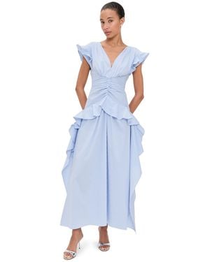 AKNVAS Dani Cotton Poplin Dress - Blue