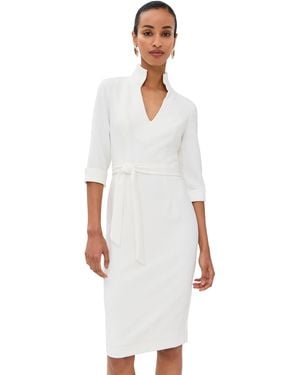 Black Halo Madeline Sheath Dress - White