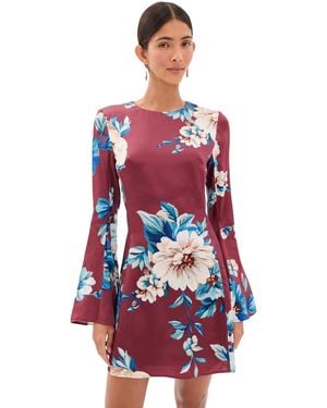 LEO LIN Suzanne Bell Sleeve Mini Dress - Red