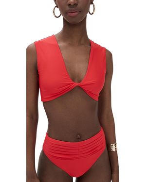 Ramy Brook Oliwia Bikini Top - Red