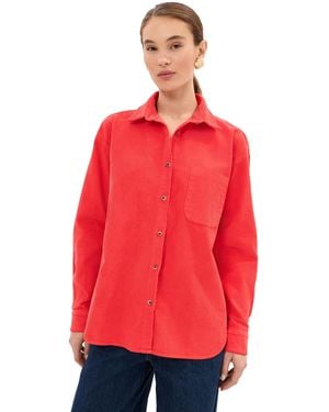 Le Bos Winnie Corduroy Button Down Shirt - Red