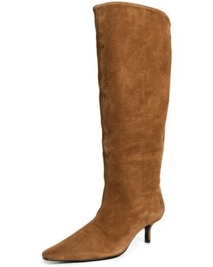 Black Suede Studio Sutton Suede Boots 50Mm - Brown