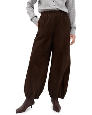 Herskind Sylvia Suede Mid Waist Pants - Black