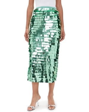 Essentiel Antwerp Ihoed Sequin Pencil Skirt - Green
