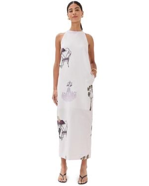 Isla & White Clara Dress - White
