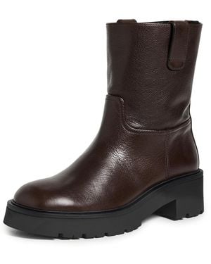 Stuart Weitzman Ren Leather Booties - Black