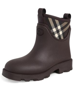 Burberry Rubber Marsh Stamp Low Boots - Brown
