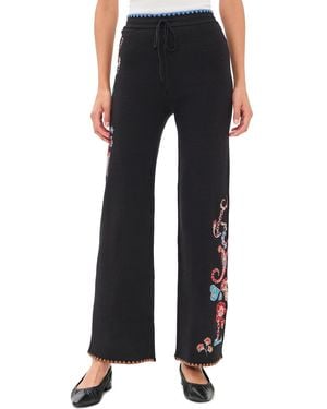 Never Fully Dressed Paisley Wide Leg Pants - Black