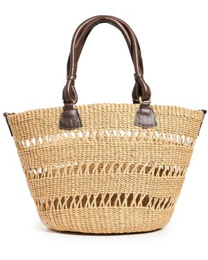 Sensi Studio Open Weave Beach Basket - Brown