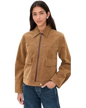 Free People Blair Faux Suede Jacket - Blue