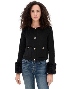 Wayf Fur Trim Jacket - Black