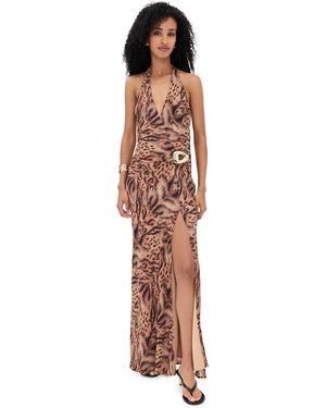 Runaway the Label Mabella Halter Maxi Dress - Multicolor