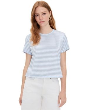 Madewell Bella Tee Slub Stripe - White