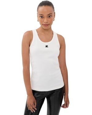 Courreges 90's Rib Tank Top - White