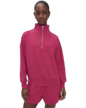 Varley Hawley Half Zip Sweatshirt - Red