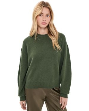 Theory Cashmere Crew Neck Sweater - Green