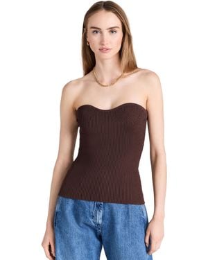 Pixie Market Cass Bustier Knit Top - Blue