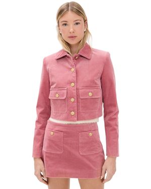 LoveShackFancy Aylin Corduroy Jacket - Pink